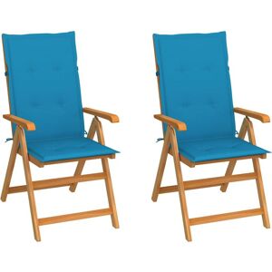 vidaXL Gartensessel - Verstellbarer Teak Lounge-Set vidaXL Gartensessel - Verstellbarer Teak Lounge-Set