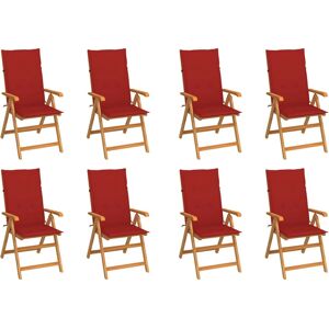 VidaXL Outdoor Stuhl - Teak Rot mit verstellbarem Rücken VidaXL Outdoor Stuhl - Teak Rot mit verstellbarem Rücken