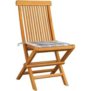 ALTRO Vidaxl - Gartenstühle 2 Stück mit Kissen Grau Teak Langlebig ALTRO Vidaxl - Gartenstühle 2 Stück mit Kissen Grau Teak Langlebig