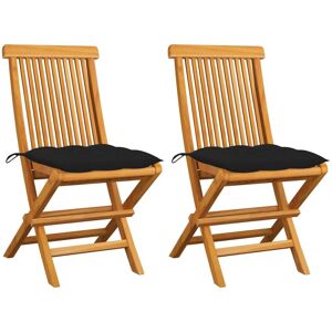 vidaXL 3062482 Outdoor Stuhl - Teak Schwarz vidaXL 3062482 Outdoor Stuhl - Teak Schwarz