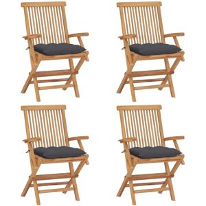 VidaXL Gartensessel - Teak Anthrazit VidaXL Gartensessel - Teak Anthrazit