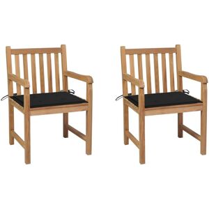 VidaXL 3062737 Gartensessel - Teak Schwarz VidaXL 3062737 Gartensessel - Teak Schwarz