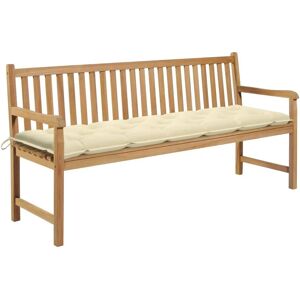 vidaXL Bancă de grădină albă teacă 175cm - Bancă de grădină vidaXL Bancă de grădină albă teacă 175cm - Bancă de grădină