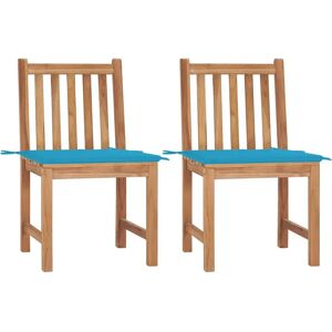 vidaXL Gartensessel Teak Blau - Gartenmöbel vidaXL Gartensessel Teak Blau - Gartenmöbel