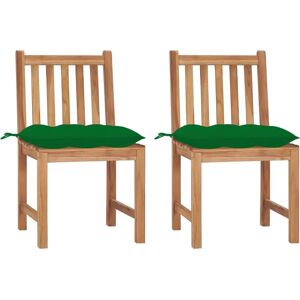 VidaXL Outdoor Stuhl Teak Grün - Garten Robuster Sitz VidaXL Outdoor Stuhl Teak Grün - Garten Robuster Sitz