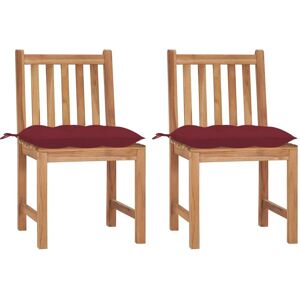 vidaXL Teak Gartenstühle - 2 Stück vidaXL Teak Gartenstühle - 2 Stück