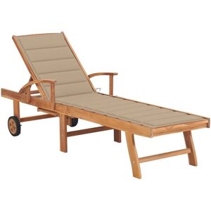 vidaXL Gartenliege - Verstellbarer Teakholz-Sessel vidaXL Gartenliege - Verstellbarer Teakholz-Sessel