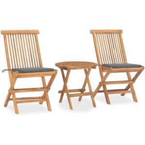 VidaXL Havebænk Sæt - Holdbart Teak, Sammenklappelig, Puder VidaXL Havebænk Sæt - Holdbart Teak, Sammenklappelig, Puder