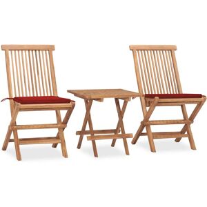 vidaXL Gartenmöbel-Set - Langlebiges Teak, Klappbar, Kissen inklusive vidaXL Gartenmöbel-Set - Langlebiges Teak, Klappbar, Kissen inklusive
