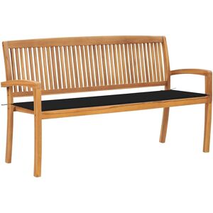 Marke Modell - Stapelbarer Gartensitz mit Kissen - Langlebiges Teak Marke Modell - Stapelbarer Gartensitz mit Kissen - Langlebiges Teak