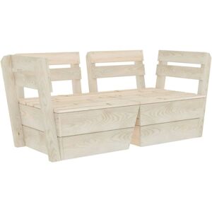 vidaXL Fichtenholz Garten 2-Sitzer Palettsofa - Rustikale Gartensitzbank vidaXL Fichtenholz Garten 2-Sitzer Palettsofa - Rustikale Gartensitzbank
