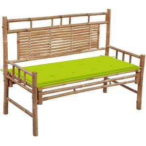vidaXL Gartenbank Mit Auflage 120 Cm Bambus - Wetterfest, Polster, Stabil vidaXL Gartenbank Mit Auflage 120 Cm Bambus - Wetterfest, Polster, Stabil