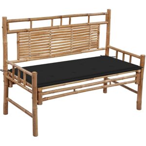 vidaXL Bambu Havebænk med Pude - 120 cm vidaXL Bambu Havebænk med Pude - 120 cm