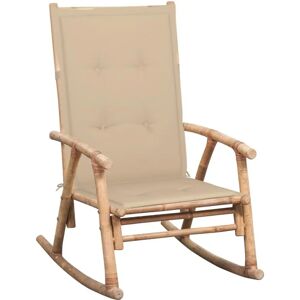 Bambus Schaukelstuhl - Beige - Innen/Außen Bambus Schaukelstuhl - Beige - Innen/Außen