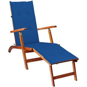 vidaXL Gartensessel - Akazienholz, Blau, Verstellbar, Klappbar vidaXL Gartensessel - Akazienholz, Blau, Verstellbar, Klappbar
