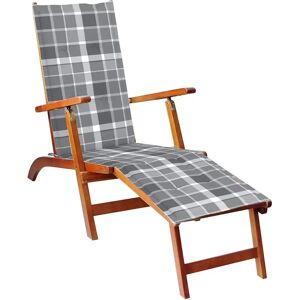 vidaXL Outdoor-Stuhl mit Akazienholz - Verstellbar, Klappbar, Grau vidaXL Outdoor-Stuhl mit Akazienholz - Verstellbar, Klappbar, Grau