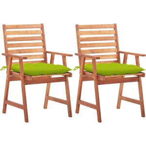 Set di Sedie da Giardino VidaXL - Legno di Acacia Verde - Stile Rustico Set di Sedie da Giardino VidaXL - Legno di Acacia Verde - Stile Rustico