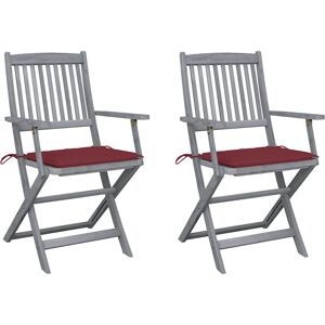 VidaXL Outdoor Chair - Klappstuhl aus Akazienholz mit Kissen - Gartenmöbel VidaXL Outdoor Chair - Klappstuhl aus Akazienholz mit Kissen - Gartenmöbel