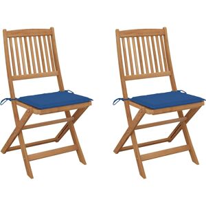 vidaXL 3064681 Gartenstuhl - Klappbar, Akazienholz, Blau - Gartenstuhl vidaXL 3064681 Gartenstuhl - Klappbar, Akazienholz, Blau - Gartenstuhl
