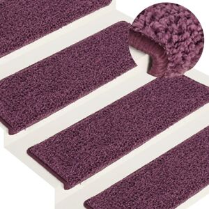 vidaXL Carpet Stair Treads 15 pcs 65x21x4 cm Dark Purple vidaXL Carpet Stair Treads 15 pcs 65x21x4 cm Dark Purple