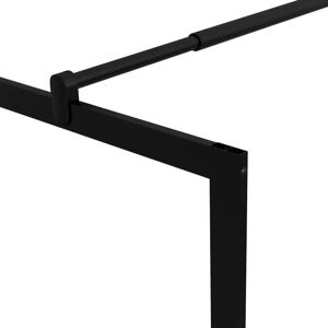 vidaXL Walk-in Shower Wall with Tempered Glass Black 90x195 cm - Shower Wall vidaXL Walk-in Shower Wall with Tempered Glass Black 90x195 cm - Shower Wall