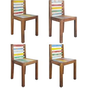 vidaXL 4x Reclaimed Wood Dining Chairs Set vidaXL 4x Reclaimed Wood Dining Chairs Set