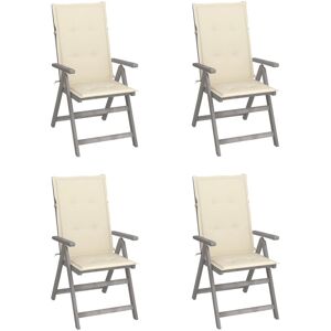 VidaXL 3065379 Gartensessel - Verstellbar, Holz, Polster VidaXL 3065379 Gartensessel - Verstellbar, Holz, Polster