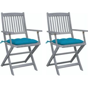 VidaXL - 3065426 - Blau - Acacia - Outdoor Chair VidaXL - 3065426 - Blau - Acacia - Outdoor Chair