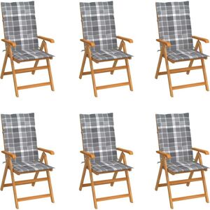VidaXL Gartenstuhl-Set - Teak, Verstellbar, Klappbar VidaXL Gartenstuhl-Set - Teak, Verstellbar, Klappbar