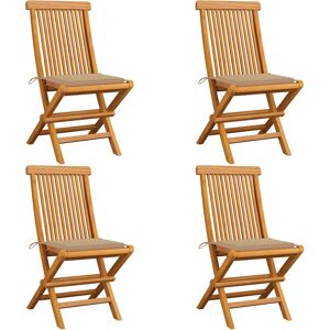 VidaXL Teak-Gartenstühle Set aus 6 mit Kissen VidaXL Teak-Gartenstühle Set aus 6 mit Kissen