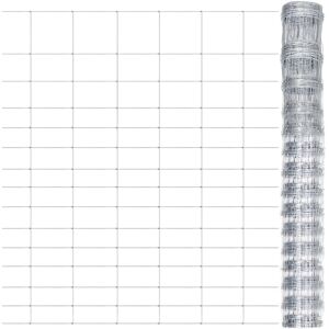 vidaXL Steel Garden Fence Silver - 50x1.6 m, Galvanized Durable Barrier vidaXL Steel Garden Fence Silver - 50x1.6 m, Galvanized Durable Barrier