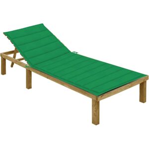 vidaXL Gartenliege - Verstellbares Kiefernholz Grün vidaXL Gartenliege - Verstellbares Kiefernholz Grün