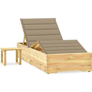 VidaXL Outdoor Chair - Kiefernholz Beige - Verstellbarer Rücken - Rustikales Design VidaXL Outdoor Chair - Kiefernholz Beige - Verstellbarer Rücken - Rustikales Design