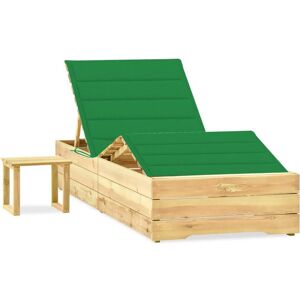 vidaXL Outdoor Chair - Kieferngrün - Gepolsterte Sitzfläche - Gartenliege vidaXL Outdoor Chair - Kieferngrün - Gepolsterte Sitzfläche - Gartenliege
