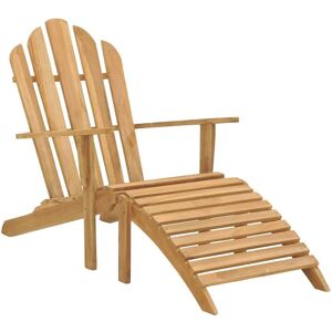 VIDAXL - Adirondack chair - Teak brown - Footrest - Chair VIDAXL - Adirondack chair - Teak brown - Footrest - Chair