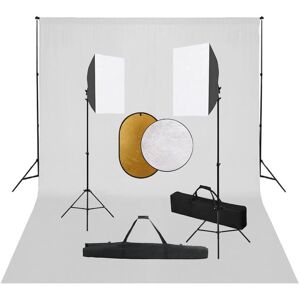 vidaXL Fotostudio Kit - Verstelbaar Achtergrond, Softbox Verlichting, Reflectors vidaXL Fotostudio Kit - Verstelbaar Achtergrond, Softbox Verlichting, Reflectors