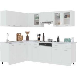 vidaXL Kitchen Cabinet Set 11 Piece White - Kitchen Cabinets vidaXL Kitchen Cabinet Set 11 Piece White - Kitchen Cabinets