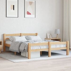 vidaXL 322064 Bed Frame - Solid Pine - 140x200 cm vidaXL 322064 Bed Frame - Solid Pine - 140x200 cm