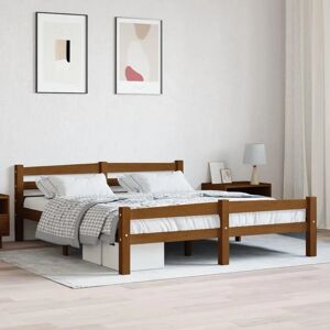 vidaXL 322079 Bed Frame - Solid Pinewood, Honey Brown, 160x200 cm vidaXL 322079 Bed Frame - Solid Pinewood, Honey Brown, 160x200 cm
