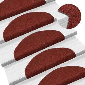 vidaXL Self-adhesive stair mats - 5 pcs, Red, 65x21x4 cm, Needlepunch - Stair protector vidaXL Self-adhesive stair mats - 5 pcs, Red, 65x21x4 cm, Needlepunch - Stair protector