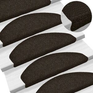 vidaXL Dark Brown 65x21x4cm Self-adhesive Stair Mats - 5 pcs vidaXL Dark Brown 65x21x4cm Self-adhesive Stair Mats - 5 pcs