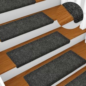 vidaXL Stair Mats Carpet Stair Tread - 10 pcs Grey Needle Punch vidaXL Stair Mats Carpet Stair Tread - 10 pcs Grey Needle Punch