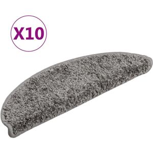 vidaXL Grey 56x17x3cm Stair Mats - Decorative, Non-slip, Washable vidaXL Grey 56x17x3cm Stair Mats - Decorative, Non-slip, Washable