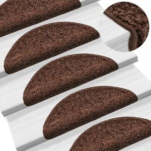 vidaXL Stair Mats 10 pcs Brown - Stair Protectors & Decor vidaXL Stair Mats 10 pcs Brown - Stair Protectors & Decor