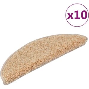 vidaXL Stair Mats 10 pcs Cream - Stair Step Rug Carpet Protector vidaXL Stair Mats 10 pcs Cream - Stair Step Rug Carpet Protector