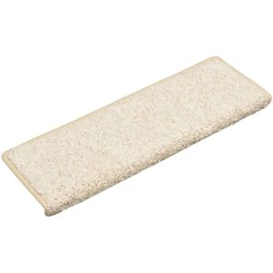 vidaXL White Carpet Stair Treads - Stair Step Protector Rug vidaXL White Carpet Stair Treads - Stair Step Protector Rug