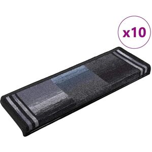 vidaXL Self-adhesive Stair Mats - Black Grey - Stair Type vidaXL Self-adhesive Stair Mats - Black Grey - Stair Type