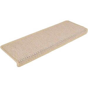 vidaXL Stair Mats Carpet Stair Tread Rug Self-adhesive Sisal-Look 15 pcs Cream vidaXL Stair Mats Carpet Stair Tread Rug Self-adhesive Sisal-Look 15 pcs Cream