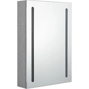 vidaXL LED Bathroom Mirror Concrete Grey - Bathroom Mirror Cabinet vidaXL LED Bathroom Mirror Concrete Grey - Bathroom Mirror Cabinet
