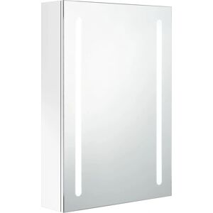 VidaXL LED Bathroom Mirror Cabinet - Shining White - 50x13x70 cm - Bathroom Mirror Cabinet VidaXL LED Bathroom Mirror Cabinet - Shining White - 50x13x70 cm - Bathroom Mirror Cabinet